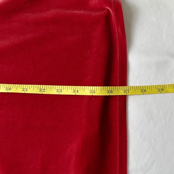 Worthington Red Velvet Mock Neck MIDI Sleeveless Dress Y2K Women's Size M Vamp - Picture 7 of 8